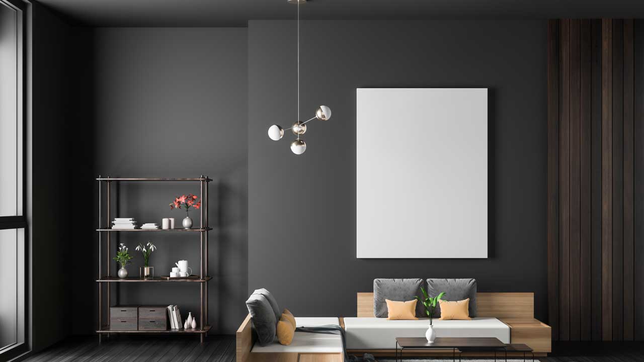 Painted Grey Living Room